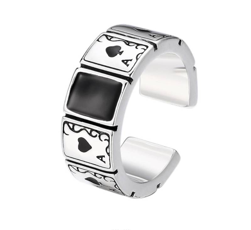 925 Sterling Silber Ring Poker Spielkarten Offener 925 Sterling Silber Ring Poker Spielkarten Offener von ShinyShinySoul