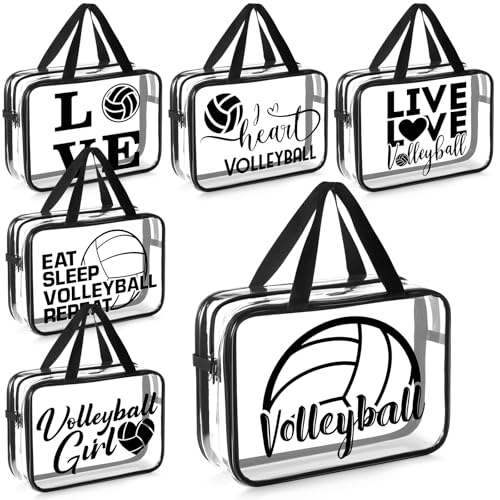 Shinylin Kosmetiktasche für Damen, Volleyball, Geschenk, Make-up-Tasche, transparent, PVC, wasserdicht, Reise-Geldbörse, Geschenk für Mädchen, Freunde, Frauen, Team, 6 Stück, Transparent Shinylin Kosmetiktasche für Damen, Volleyball, Geschenk, Make-up-Tasche, transparent, PVC, wasserdicht, Reise-Geldbörse, Geschenk für Mädchen, Freunde, Frauen, Team, 6 Stück, Transparent von Shinylin