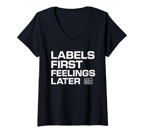 Damen Lagerarbeiter Fulfillment Picker Packer Team Lift Barcode T-Shirt mit V-Ausschnitt Damen Lagerarbeiter Fulfillment Picker Packer Team Lift Barcode T-Shirt mit V-Ausschnitt von Shipping Warehouse Ecommerce Logistics Life Crew