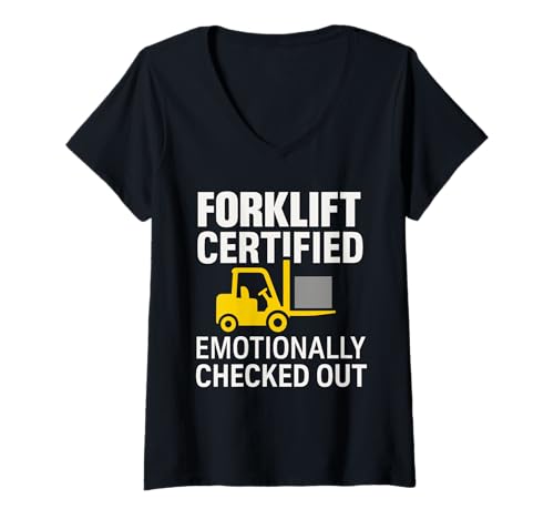 Damen Lagerarbeiter Fulfillment Picker Packer Team Lift Barcode T-Shirt mit V-Ausschnitt Damen Lagerarbeiter Fulfillment Picker Packer Team Lift Barcode T-Shirt mit V-Ausschnitt von Shipping Warehouse Ecommerce Logistics Life Crew