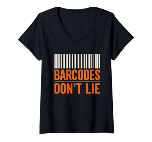 Damen Lagerarbeiter Fulfillment Picker Packer Team Lift Barcode T-Shirt mit V-Ausschnitt Damen Lagerarbeiter Fulfillment Picker Packer Team Lift Barcode T-Shirt mit V-Ausschnitt von Shipping Warehouse Ecommerce Logistics Life Crew