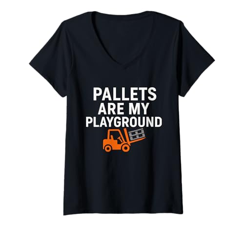 Damen Lagerarbeiter Fulfillment Picker Packer Team Lift Barcode T-Shirt mit V-Ausschnitt Damen Lagerarbeiter Fulfillment Picker Packer Team Lift Barcode T-Shirt mit V-Ausschnitt von Shipping Warehouse Ecommerce Logistics Life Crew