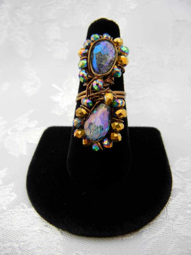 Schillernden Golddraht Ring von ShiriDaniella