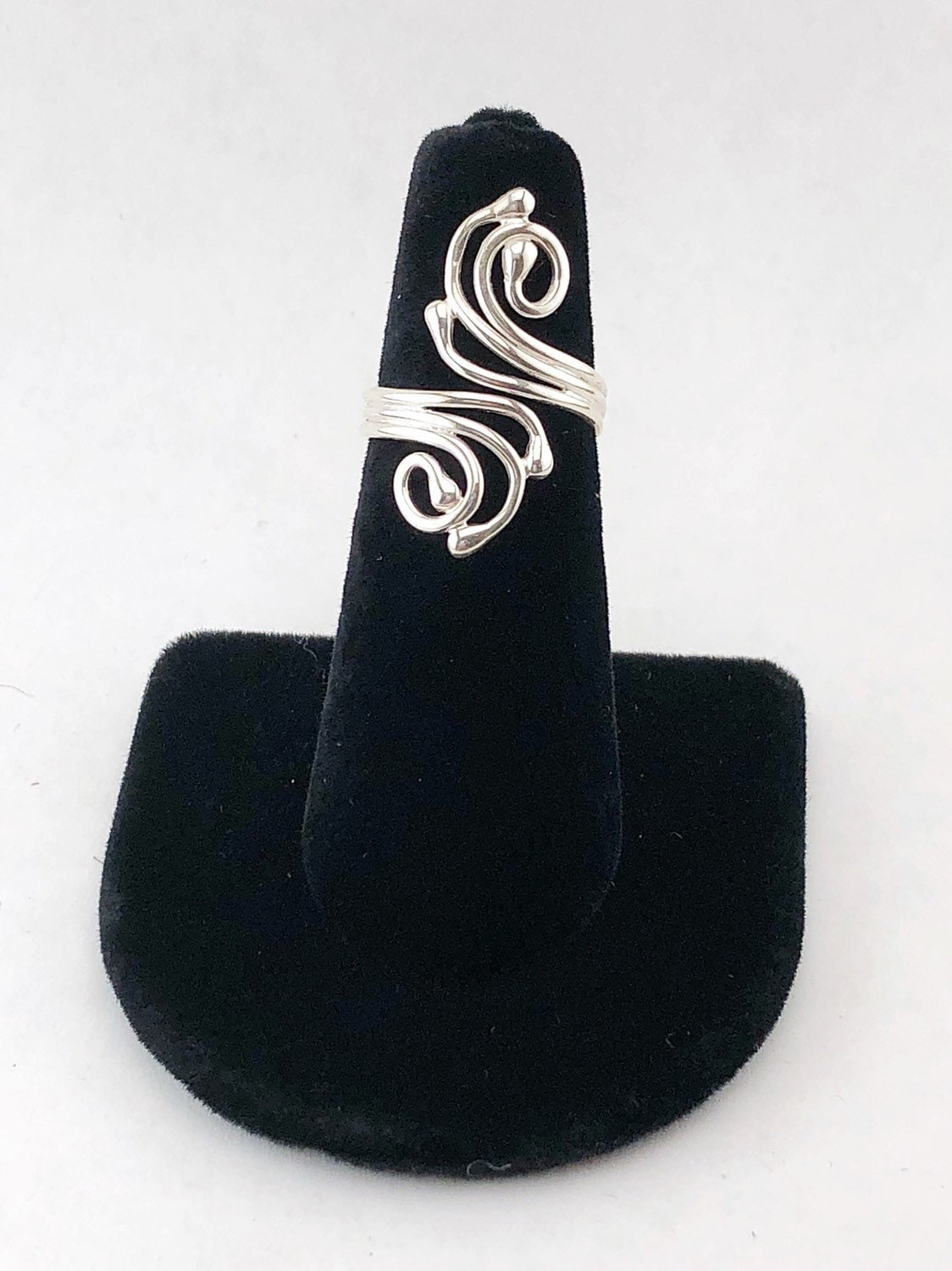 Sterling Silber Ring, Verstellbarer Handgemachte Statement-Ring, Wirbelnde Ring von ShiriDaniella