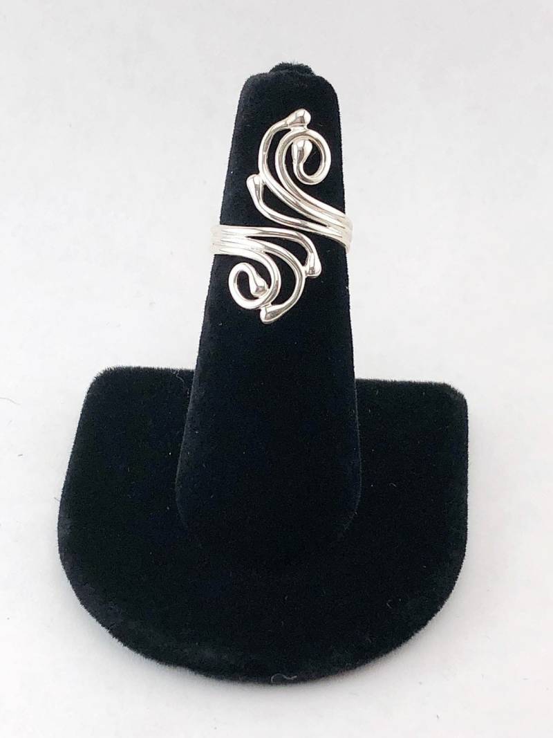 Sterling Silber Ring, Verstellbarer Handgemachte Statement-Ring, Wirbelnde Ring Sterling Silber Ring, Verstellbarer Handgemachte Statement-Ring, Wirbelnde Ring von ShiriDaniella