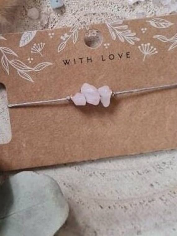 Rosenquarz Splitter Edelsteinarmband Aventurin Kleines Geschenk Rosenquarz Splitter Edelsteinarmband Aventurin Kleines Geschenk von Shirinis