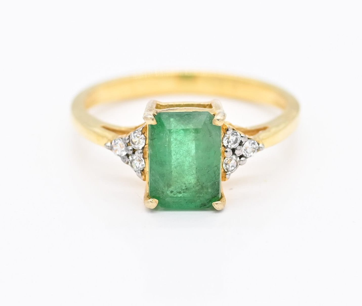 Smaragd Verlobungsring Echte Ehering Ring Für Frauen Echter Diamant von ShirishSparkleGems