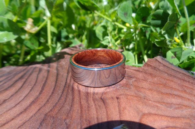 Benutzerdefinierte Holz Wolframring Wolfram Bandring Redwood Männer Hochzeitsschmuck Frauen Ehering Holzband Ring Wolframband, Hoop von Shirleyswoodworks