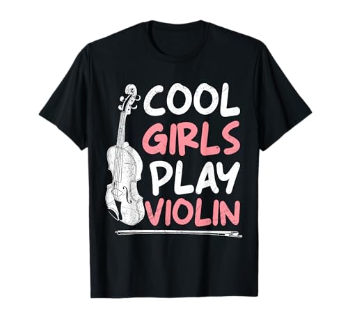Musikerin Coole Mädchen spielen Geige T-Shirt von Shirt Musiker Geschenk Geige T-Shirt Geigen