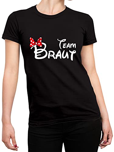JGA Shirt Frauen · Braut Maus Team Braut · Junggesellinnenabschied Gruppen Shirt · Brautfeier · Schwarz - Team Braut M von Shirt-Panda