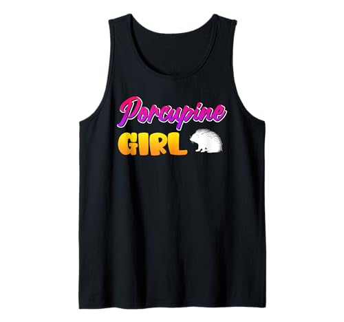 Stachelschwein Fan PORCUPINE GIRL Lustiges Stachelschweine Tank Top von Shirt Stachelschwein Kostüm Stachelschweine Fan
