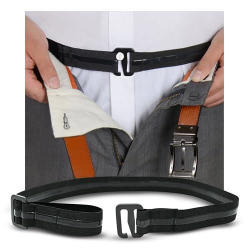 Shirt Stay Plus Tuck-It Gürtel Shirt Stays by (mehrere Größen) - Schwarz - von Shirt Stay Plus