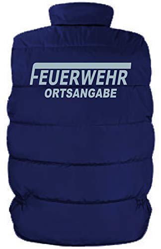 Shirt-ideen.com Feuerwehr Bodywärmer/Weste Navy mit Aufrduck Neongelb oder reflexsilber (XL, reflexsilber) von Shirt-ideen.com