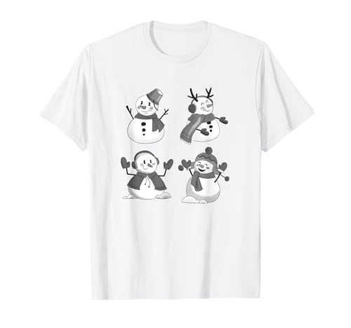 Graues Weihnachts Schneemann Shirt für Kinder Weihnachten T-Shirt von Shirt mit Schneemann Kostüm Jungen Mädchen