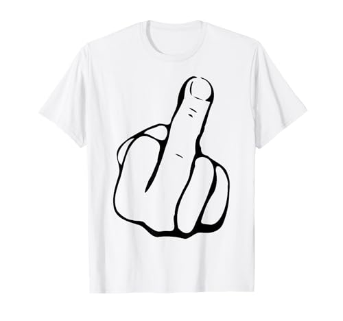 Mittelfinger T-Shirt Stinke Finger Shirt Damen TShirt Herren T-Shirt von Shirt witziges lustiges Geschenk - Idee T-Shirt