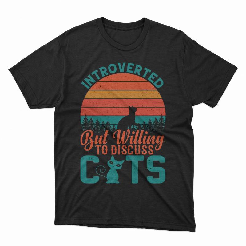 Introvertiert, Aber Bereit Zu Diskutieren Katzen Introvertiertes T-Shirt von ShirtBat