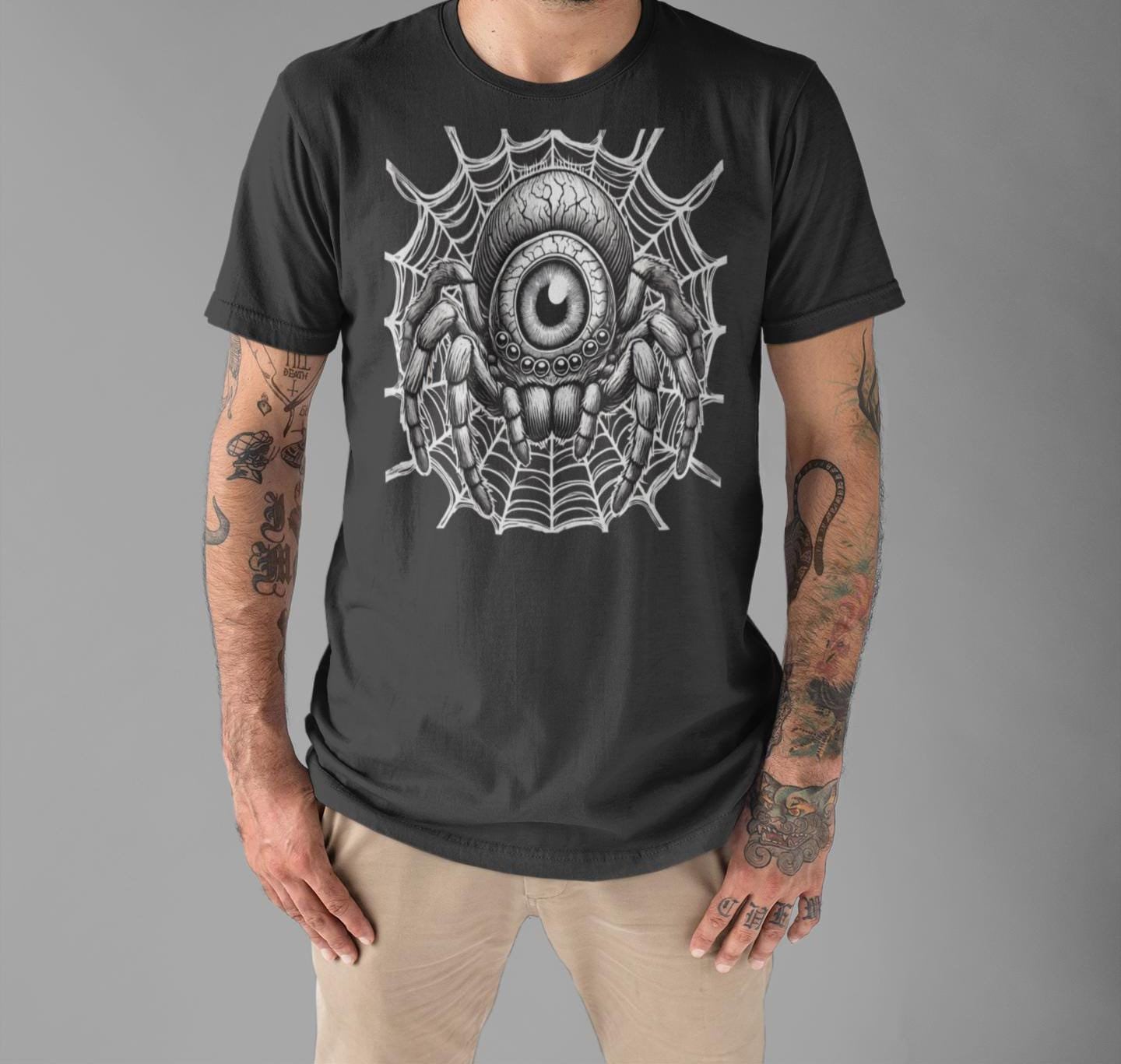 Halloween T-Shirt, Spinnennetz, Spinne, Bio Baumwolle, Gruselige Spinnentier, Spinnen T-Shirt Halloween T-Shirt, Spinnennetz, Spinne, Bio Baumwolle, Gruselige Spinnentier, Spinnen T-Shirt von ShirtDaniel