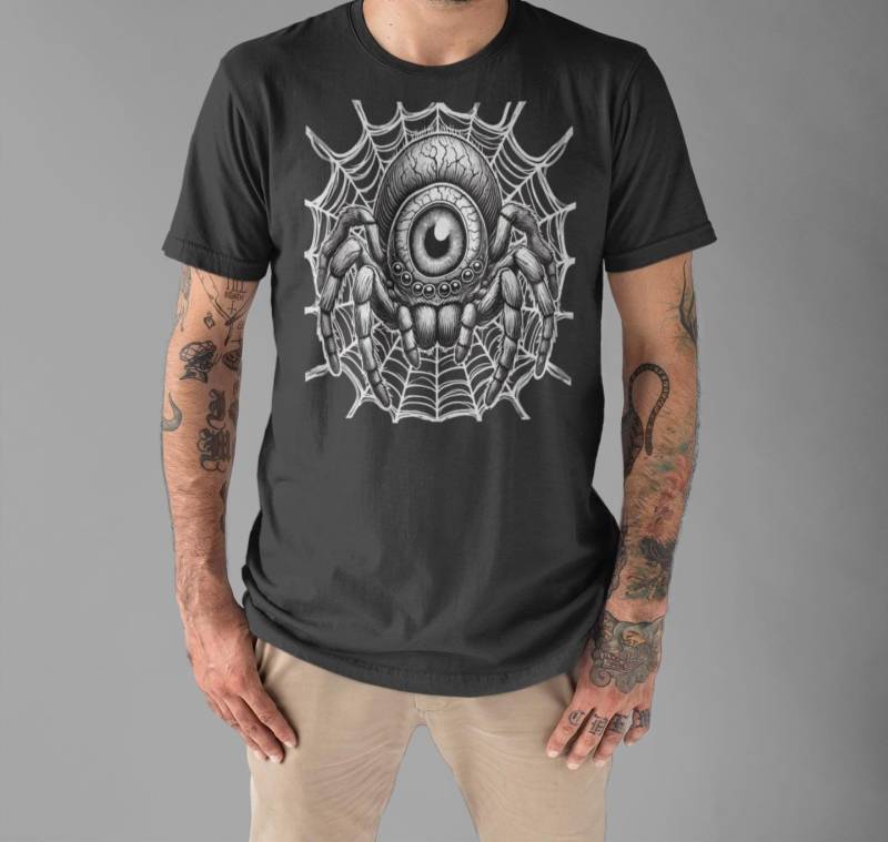 Halloween T-Shirt, Spinnennetz, Spinne, Bio Baumwolle, Gruselige Spinnentier, Spinnen T-Shirt Halloween T-Shirt, Spinnennetz, Spinne, Bio Baumwolle, Gruselige Spinnentier, Spinnen T-Shirt von ShirtDaniel