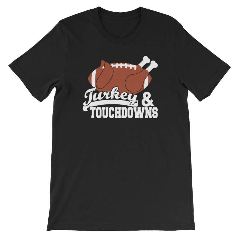 Türkei & Touchdowns Unisex T-Shirt/Thanksgiving Fußballtrikot Fußball-T-stück Sport Shirt Für von ShirtGameStrong