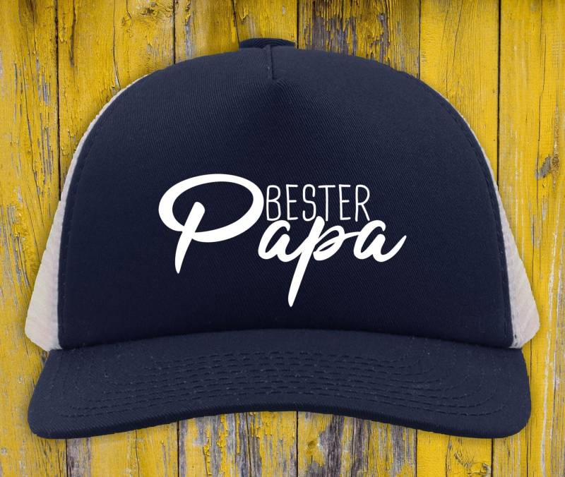 Basecap Trucker Cap "Bester Papa" Mütze Papa Daddy Vater Meshcap Mesh von ShirtInStyle
