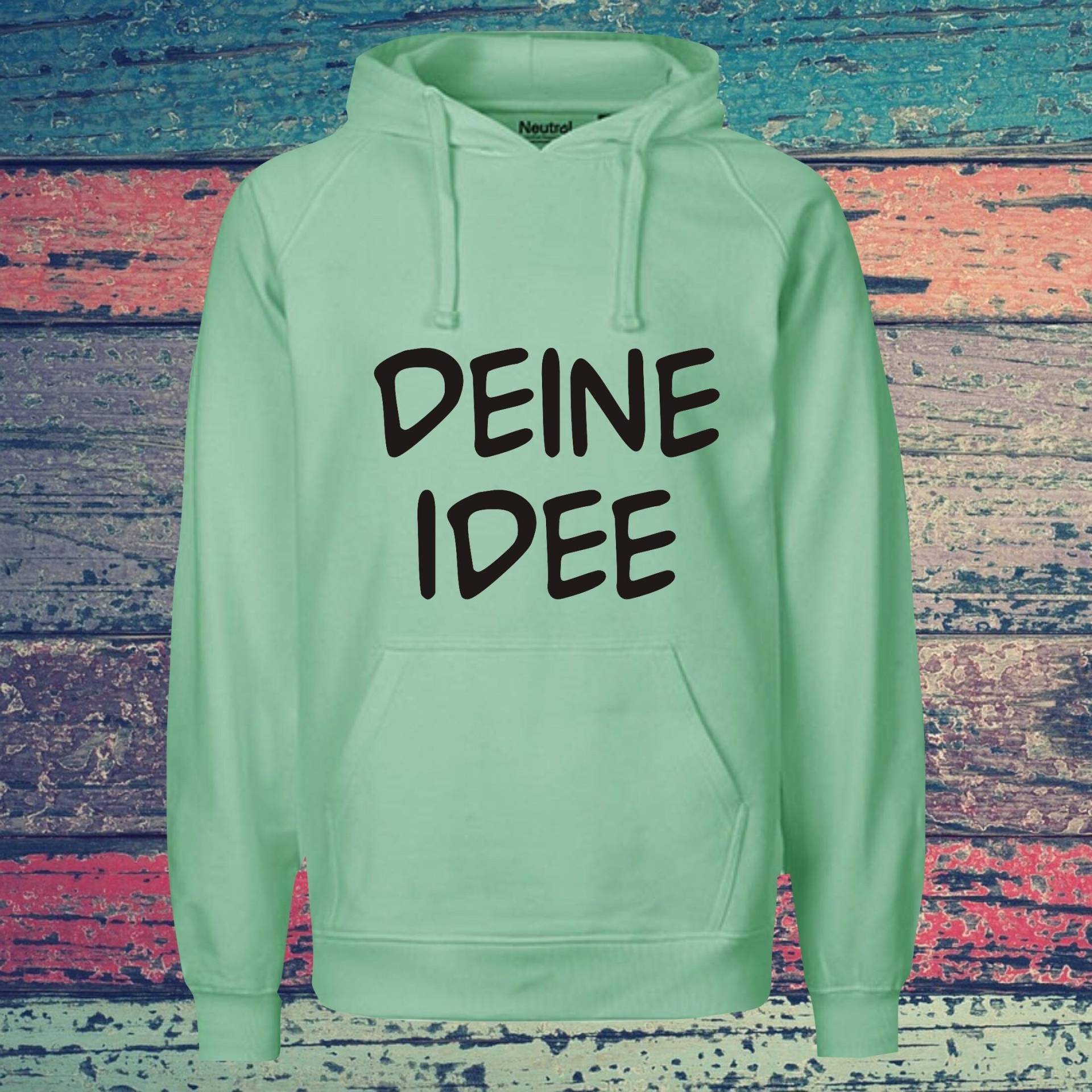 Kapuzensweat Hooded Mit Text, Wunschdruck Auf Der Vorderseite Trainings Sweatshirt Sport Verein Hoodie Unisex Kapuzensweat Hooded Mit Text, Wunschdruck Auf Der Vorderseite Trainings Sweatshirt Sport Verein Hoodie Unisex von ShirtInStyle