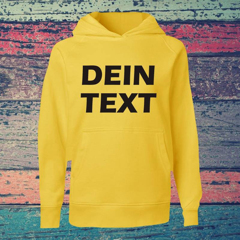 Kinder Kapuzensweat Hooded Mit Text, Wunschdruck Auf Der Vorderseite Trainings Sweatshirt Sport Verein Hoodie von ShirtInStyle