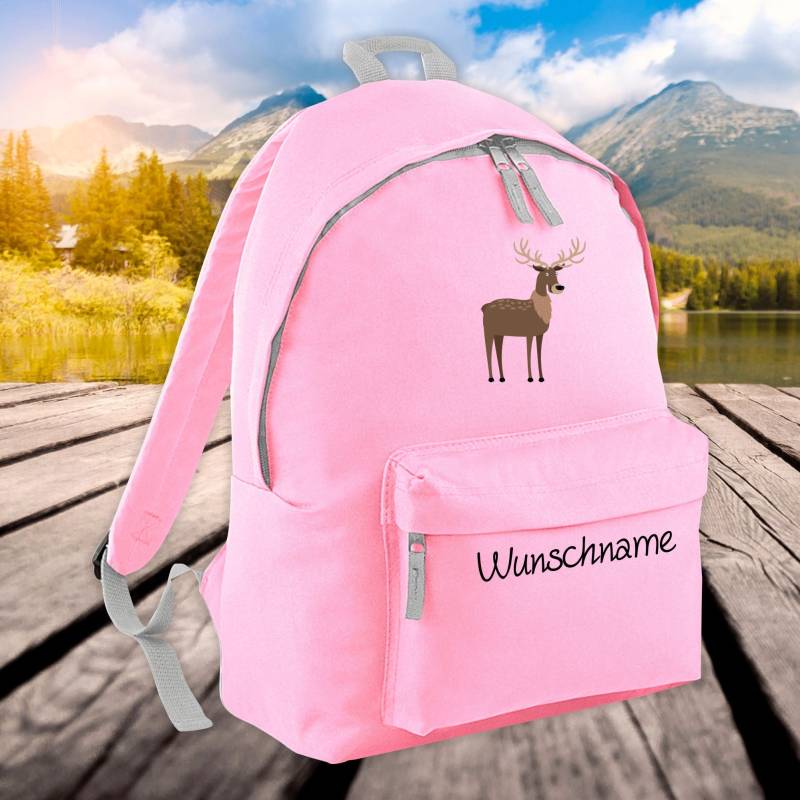 Kinder Rucksack Tiere Elch Mit Wunschnamen Wunschtext Kita Einschulung Schule Hort Geschenk von ShirtInStyle