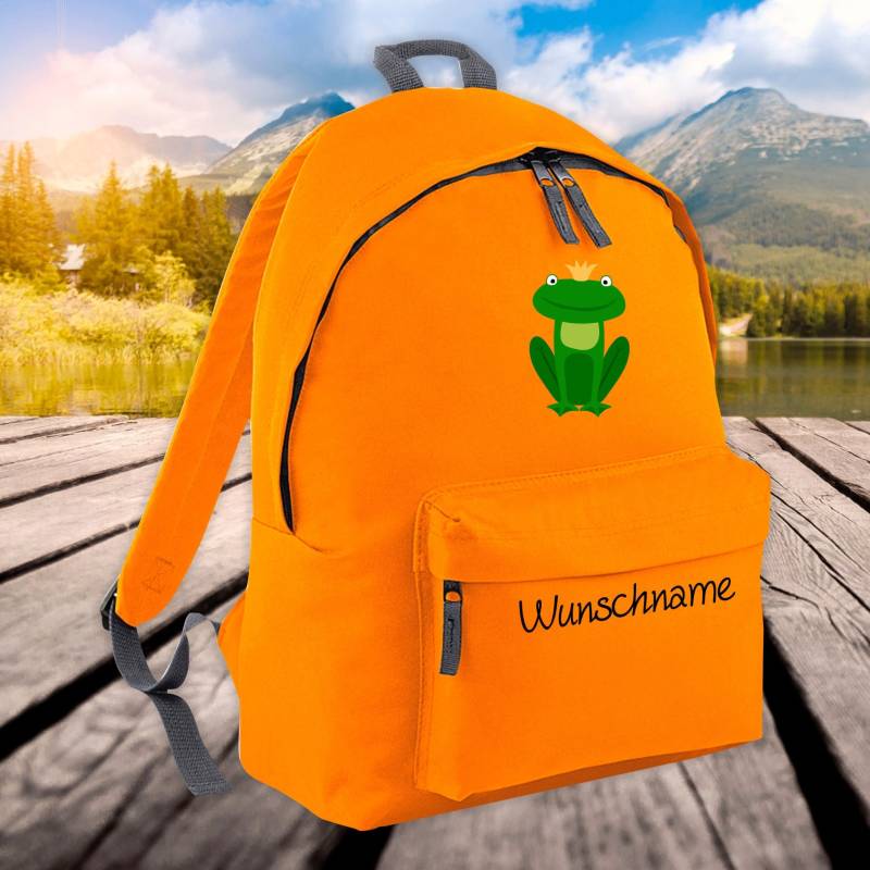 Kinder Rucksack Tiere Frosch Mit Wunschnamen Wunschtext Kita von ShirtInStyle