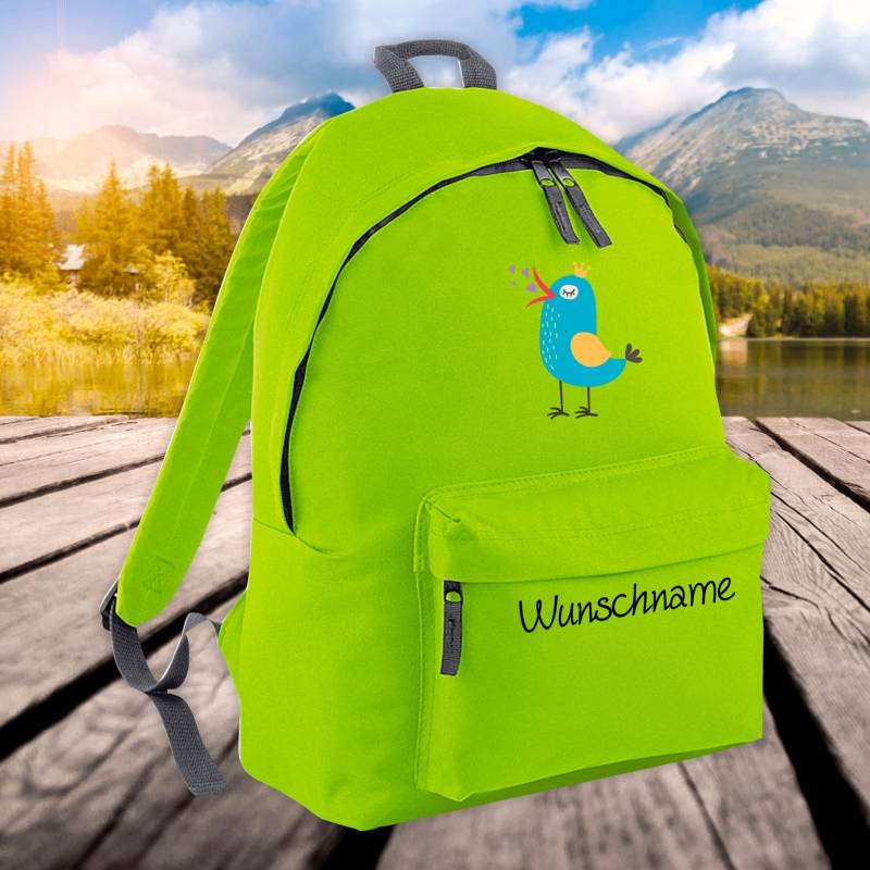 Kinder Rucksack Tiere Spatz Vogel Mit Wunschnamen Wunschtext Kita von ShirtInStyle
