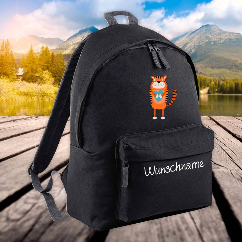 Kinder Rucksack Tiere Tiger Mit Wunschnamen Wunschtext Kita von ShirtInStyle