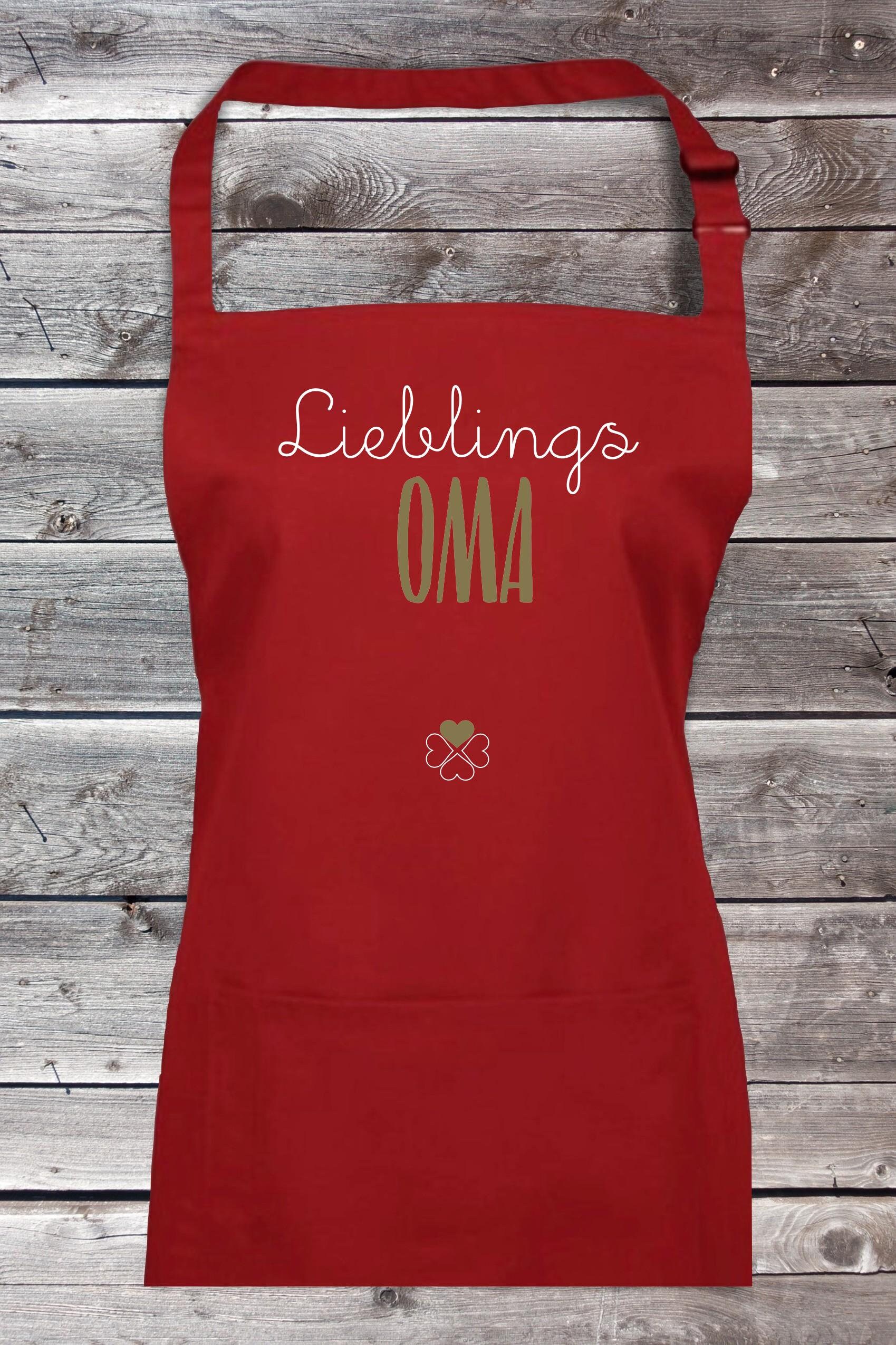 Koch Back Schürze "Lieblingsmensch Lieblings Oma" Grillen Grillschürze Heimwerker Garten Latzschürze von ShirtInStyle