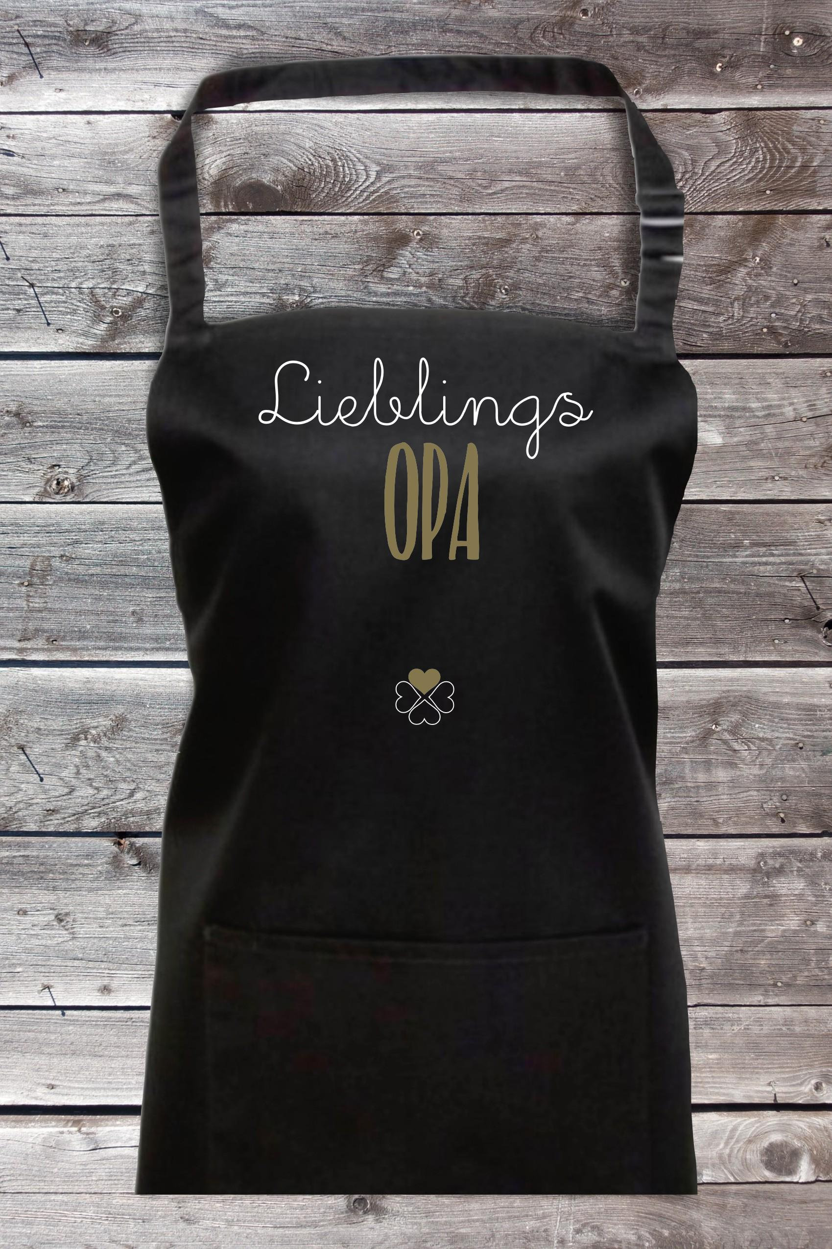 Koch Back Schürze "Lieblingsmensch Lieblings Opa" Grillen Grillschürze Heimwerker Garten Latzschürze von ShirtInStyle