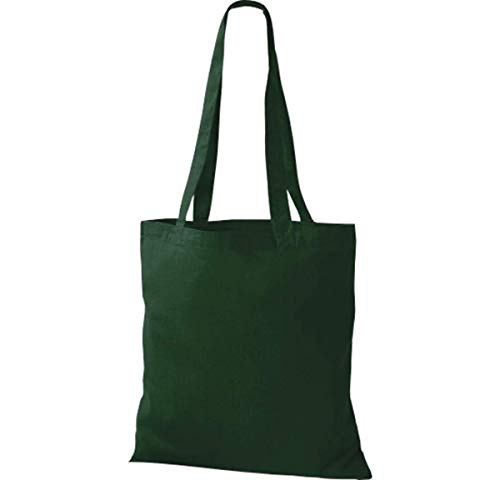 ShirtInStyle Premium Stoffbeutel Baumwolltasche Beutel Shopper Umhängetasche, Farbe bottlegreen von ShirtInStyle