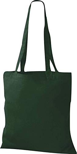 ShirtInStyle Premium Stoffbeutel Baumwolltasche Beutel Shopper Umhängetasche, Farbe bottlegreen von ShirtInStyle