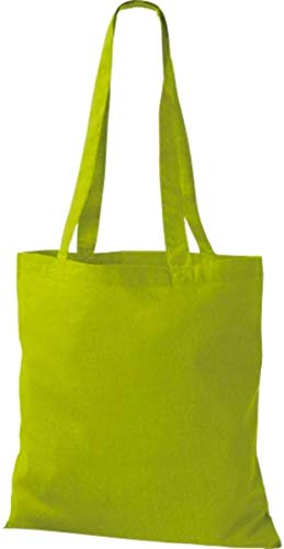 ShirtInStyle Premium Stoffbeutel Baumwolltasche Beutel Shopper Umhängetasche, Farbe kiwi von ShirtInStyle