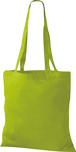 Shirtinstyle Premium Stoffbeutel Baumwolltasche Beutel Shopper Umhängetasche, Farbe kiwi von Shirtinstyle