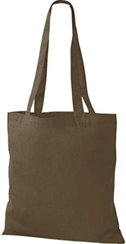 ShirtInStyle Premium Stoffbeutel Baumwolltasche Beutel Shopper Umhängetasche, Farbe olive von ShirtInStyle