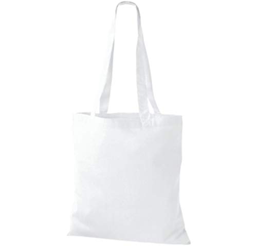 Shirtinstyle Premium Stoffbeutel Baumwolltasche Beutel Shopper Umhängetasche, Farbe white von Shirtinstyle