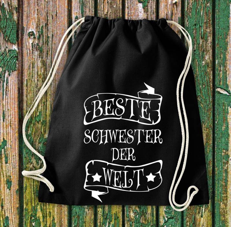 Turnbeutel Gymsack Beste Schwester Der Welt von ShirtInStyle