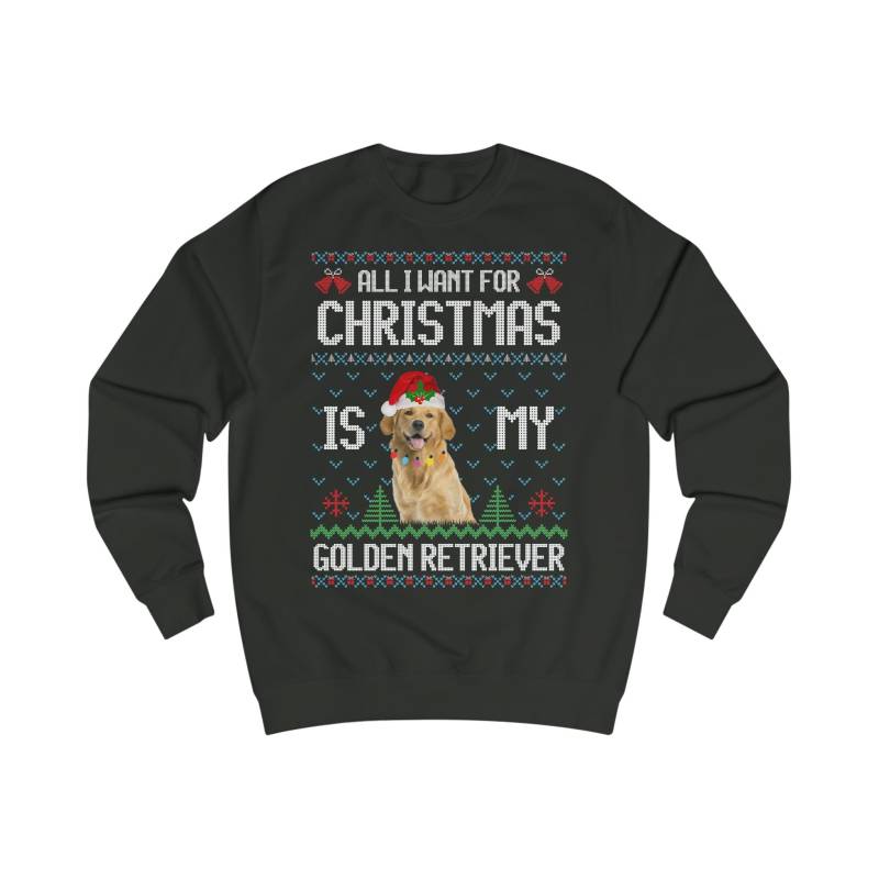 All I Want For Christmas Is A Golden Retriever Sweatshirt, Pullover Advent Weihnachten, Ugly Sweater Hund, Weihnachtspulli Hundezüchter von ShirtSella
