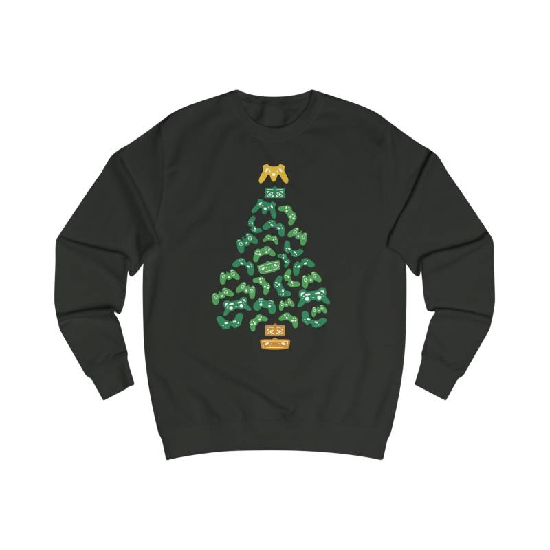 Controller Gaming Sweatshirt, Ugly Christmas Sweater Gamer, Weihnachtspulli Nerd Geschenk, Zocken Xmas Present Weihnachtsbaum von ShirtSella