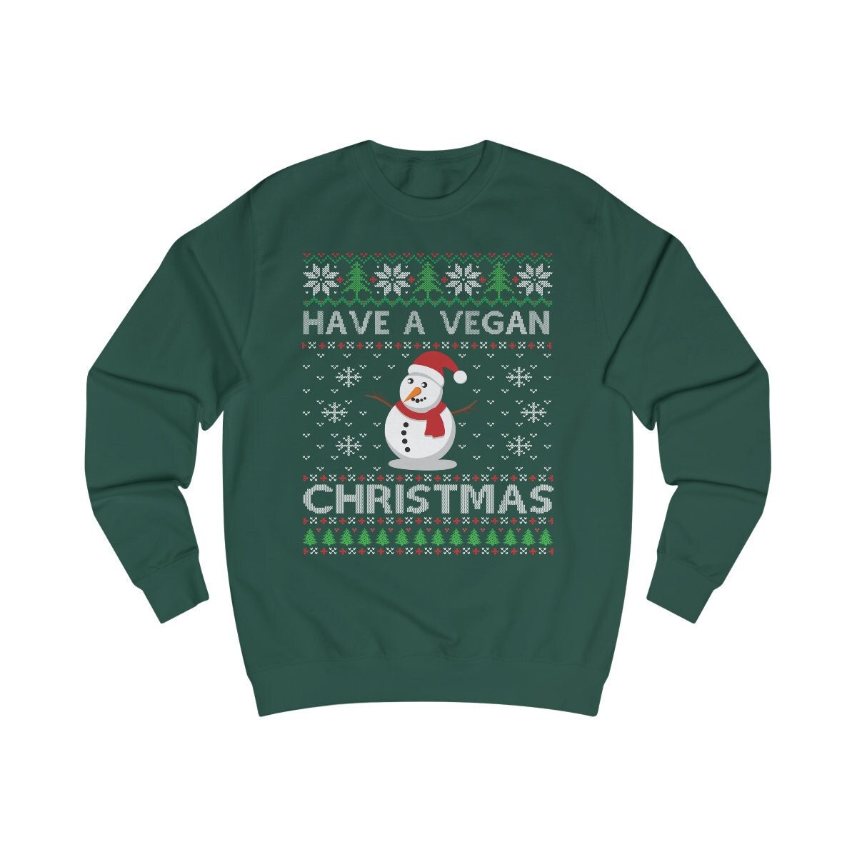 Have A Vegan Christmas Sweatshirt, Xmas Pulli, Pullover Advent, Geschenk Weihnachten Veganer, Weihnachtspulli, Ugly Sweater Veganismus von ShirtSella