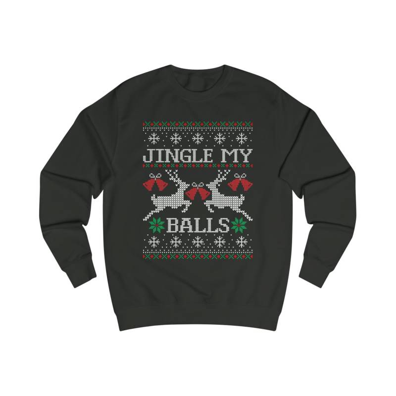 Jingle My Balls Xmas Sweatshirt, Ugly Sweater Rentier, Pullover Advent Lustiger Spruch, Geschenk Weihnachtsfeier, Weihnachtspulli von ShirtSella