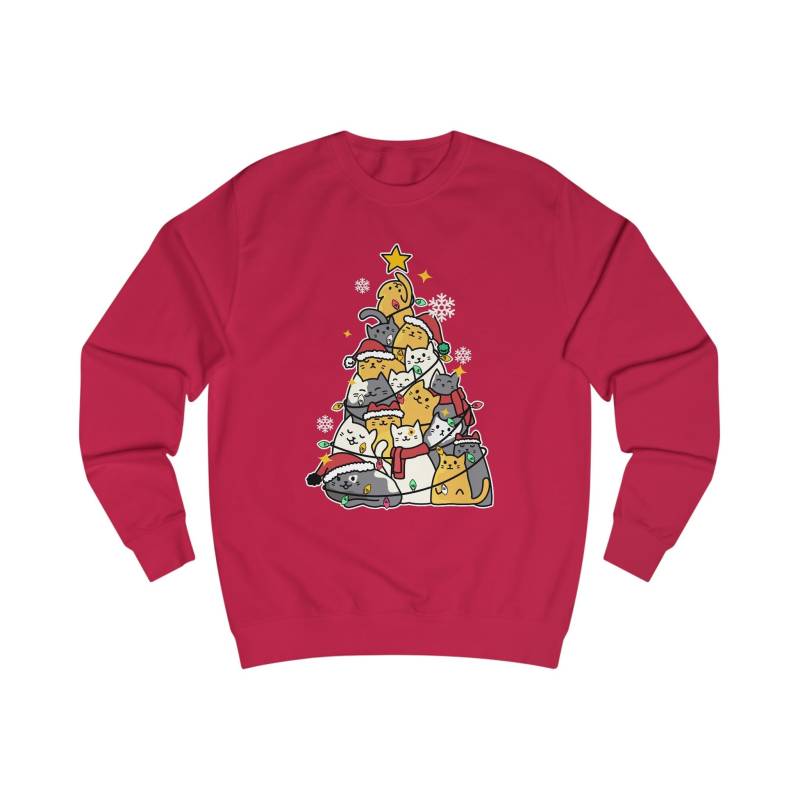 Katzen Weihnachtsbaum Sweatshirt, Ugly Christmas Sweater Kätzchen, Pullover Advent, Weihnachten Katze Xmas Pulli, Weihnachtspulli Cat Lady von ShirtSella