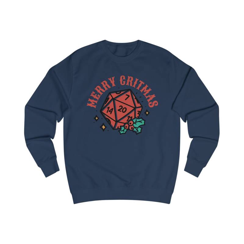 Merry Critmas Würfel Sweatshirt, Ugly Christmas Sweater Gamer, Weihnachtspulli Brettspiele Geschenk, Spiele Xmas Nerd Pulli von ShirtSella