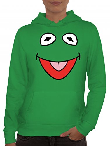 Karneval Fasching Verkleidung Damen Kapuzenpullover Gruppen & Paar Rosch Kostüm, Größe: M,Kelly Green von ShirtStreet