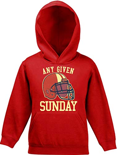 ShirtStreet American Football Gruppen Fan Kinder Hoodie Kapuzenpullover Mädchen Jungen Any Given Sunday 2, Größe: 128,Rot von ShirtStreet