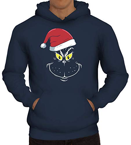 Shirtstreet Herren Hoodie Männer Kapuzenpullover Weihnachtsmuffel Face, Größe: XL,Navy Shirtstreet Herren Hoodie Männer Kapuzenpullover Weihnachtsmuffel Face, Größe: XL,Navy von ShirtStreet