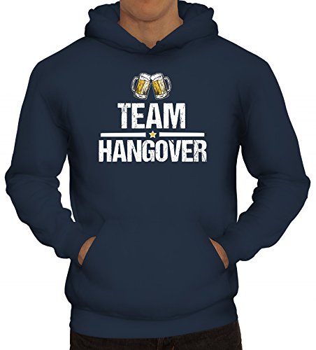 ShirtStreet Junggesellenabschied JGA Herren Hoodie Männer Kapuzenpullover Beer - Team Hangover, Größe: 3XL,Navy von ShirtStreet