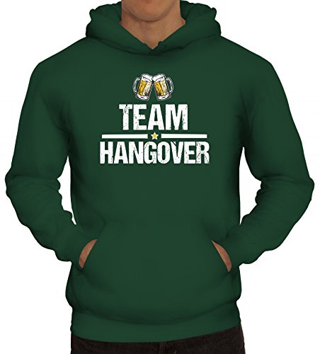 ShirtStreet Junggesellenabschied JGA Herren Hoodie Männer Kapuzenpullover Beer - Team Hangover, Größe: L,dunkelgrün von ShirtStreet